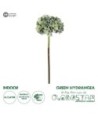 GloboStar® Artificial Garden GREEN HYDRANGEA BRANCH 21316 Τεχνητό Διακοσμητικό Κλαδί Πράσινη Ορτανσία Y47cm